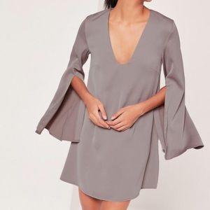 NWT! Missguided lavender open split sleeve dress